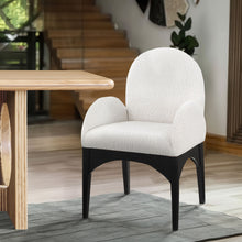 Load image into Gallery viewer, Waldorf - Boucle Dining Arm Chair With Black Legs
