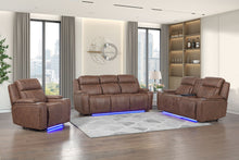 Load image into Gallery viewer, Carrow - Glider Recliner With Power Headrest &amp; Footrest, Stereo, Massage - Brown
