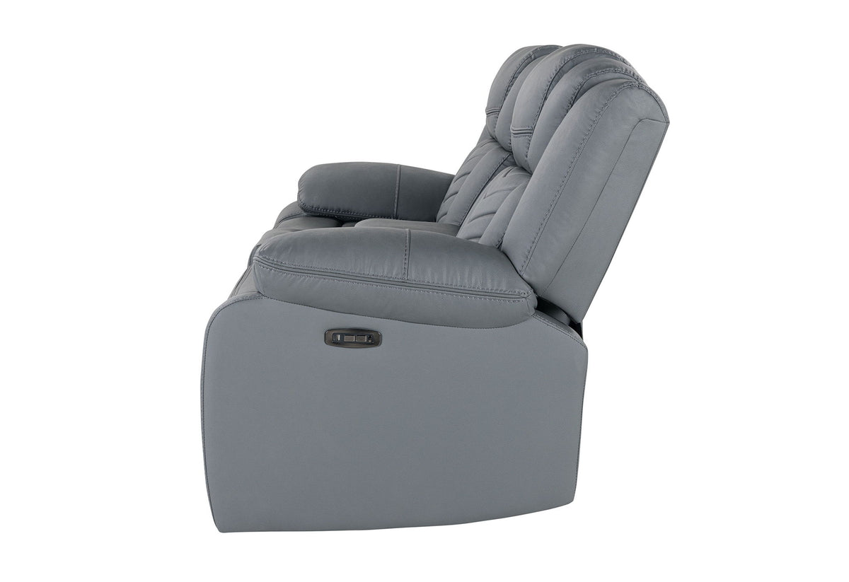 U7069 - Power Console Reclining Loveseat With LED And Immersive Sound - Gray
