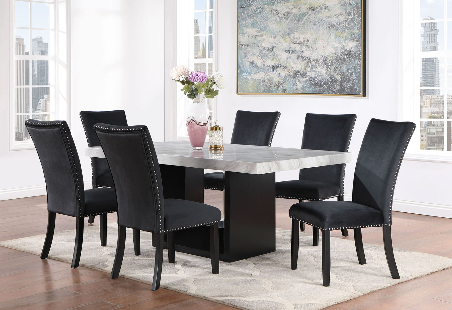 D02 - Dining Table Base - Black
