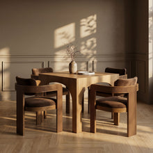 Load image into Gallery viewer, Sacha - Velvet Dining Chair With Brown Base (Set of 2)
