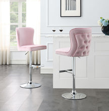 Load image into Gallery viewer, ST110 - Velvet Bar Stool (Set of 2)
