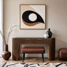 Load image into Gallery viewer, Astrid - Solid Wood And Oak Veneer Desk
