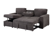 Load image into Gallery viewer, U0203 - Reversible Pull Out Fabric Sofa Bed - Dark Gray
