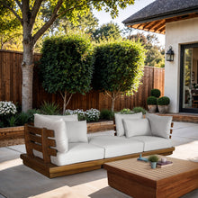 Load image into Gallery viewer, Mirella - 3 Piece Water Resistant Fabric Upholstered Outdoor Patio Modular Sofa
