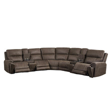 Load image into Gallery viewer, Gaia - 7 Piece P2 Power Sectional - Brown
