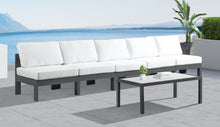 Load image into Gallery viewer, Nizuc - Outdoor Patio 5 Seat Modular Armless Sofa With Gray Frame
