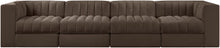 Load image into Gallery viewer, Rummi - Velvet Performance Fabric Upholstered 4 Piece Modular Sofa
