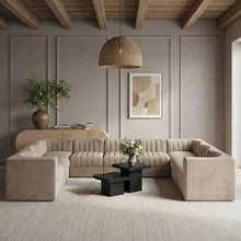 Load image into Gallery viewer, Rummi - Velvet Performance Fabric Upholstered 9 Piece Modular Sectional
