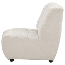 Load image into Gallery viewer, Charlotte Upholstered Curved Armless Chair Ivory - Ego Home Furniture
