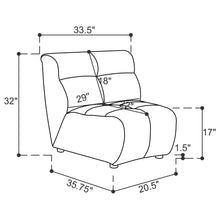 Load image into Gallery viewer, Charlotte Upholstered Curved Armless Chair Ivory - Ego Home Furniture
