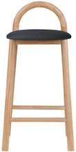 Load image into Gallery viewer, Calvin - Faux Leather Stool - Light Brown Legs
