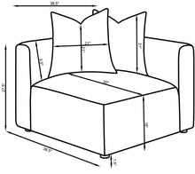 Load image into Gallery viewer, Jennifer Upholstered Corner Chair - Ego Home Furniture

