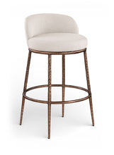 Load image into Gallery viewer, Ferro - Performance Fabric Upholstered Bar Stool - Antique Bronze
