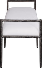 Load image into Gallery viewer, Axis - Linen Textured Cream Fabric Upholstered Bench
