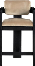 Load image into Gallery viewer, Sacha - Velvet Stool With Black Base
