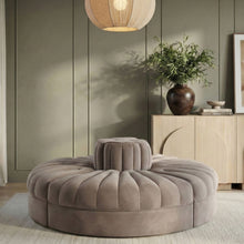 Load image into Gallery viewer, Rummi - Round Velvet Performance Fabric Upholstered 4 Piece Modular Sofa
