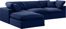 Load image into Gallery viewer, Comfy - 4 Piece Velvet Modular Sectional With Chaise
