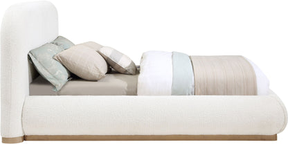 Vaughn - Boucle Bed With Natural Base