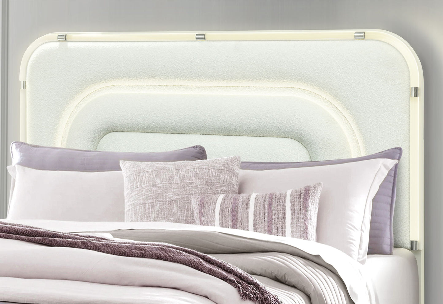 Lyra - Queen Bed / King Bed Side Rails - Beige