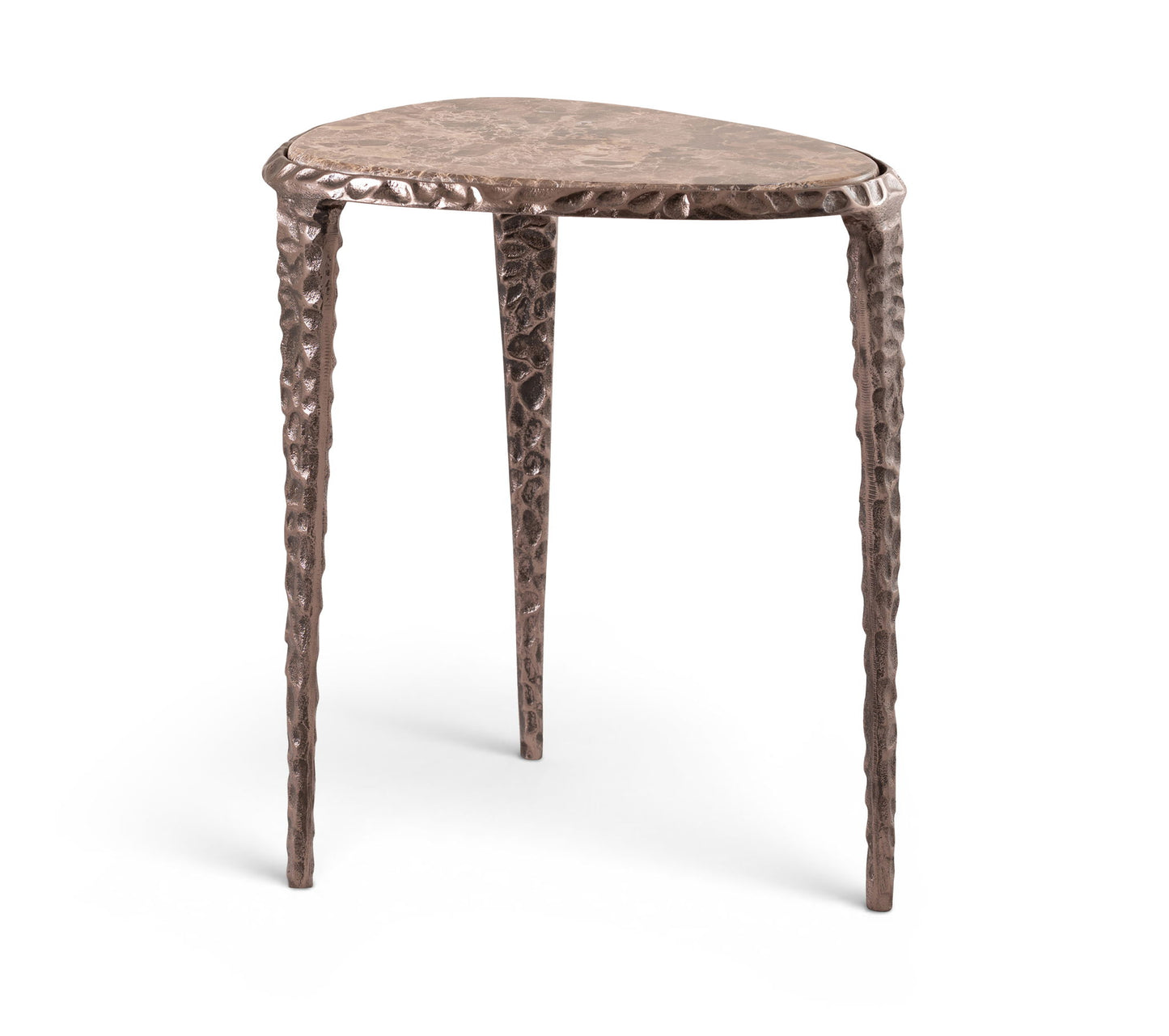 Gild - Aluminum Base And Genuine Marble Top Table - Bronze Finish