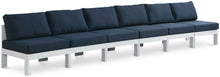 Load image into Gallery viewer, Nizuc - Outdoor Patio 6 Seat Armless Modular Sofa With White Frame
