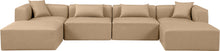 Load image into Gallery viewer, Cube - 6 Piece Modular Double Chaise Sectional - Tan
