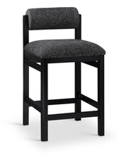 Load image into Gallery viewer, Roundhill - Fabric Counter Stool - Black Frame
