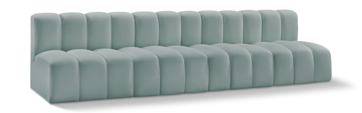 Arc - Faux Leather 4 Seats Modular Sofa