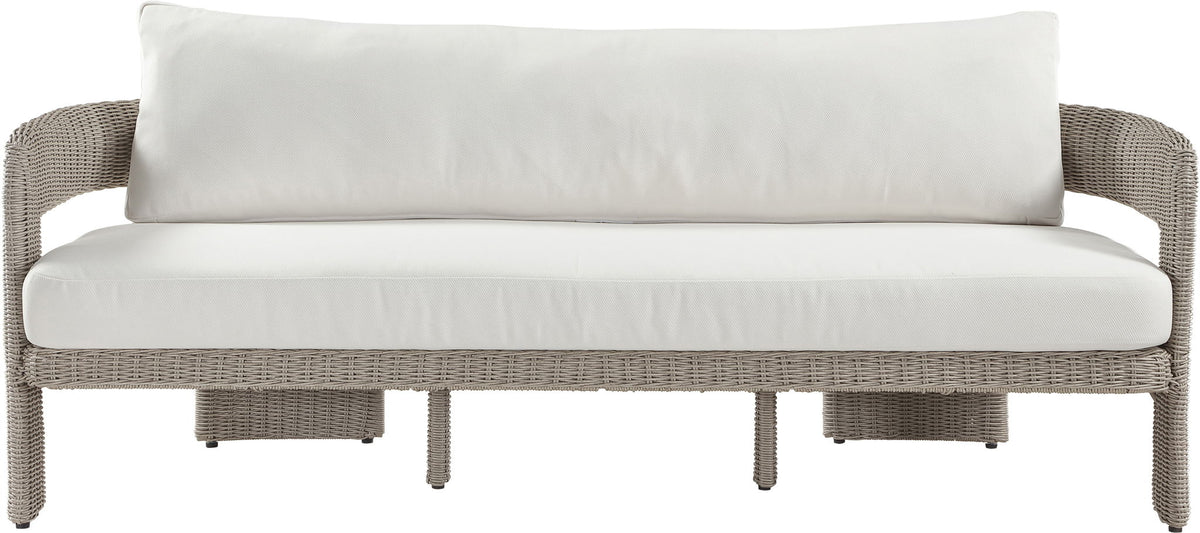 Sandbay - Olefin Water Resistant Fabric And Wicker Outdoor Patio Sofa
