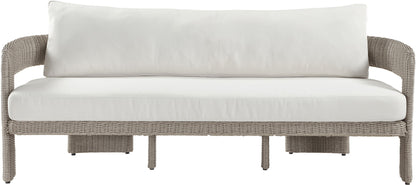 Sandbay - Olefin Water Resistant Fabric And Wicker Outdoor Patio Sofa