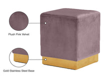 Load image into Gallery viewer, Jax - Stool Ottoman with Gold Base
