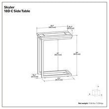 Load image into Gallery viewer, Skyler - C Side Handcrafted Table
