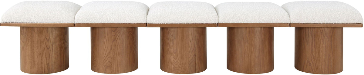 Pavilion - 5 Piece Modular Bench With Walnut Base