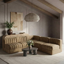 Load image into Gallery viewer, Rummi - Armless Velvet Performance Fabric Upholstered 5 Piece Modular Sectional
