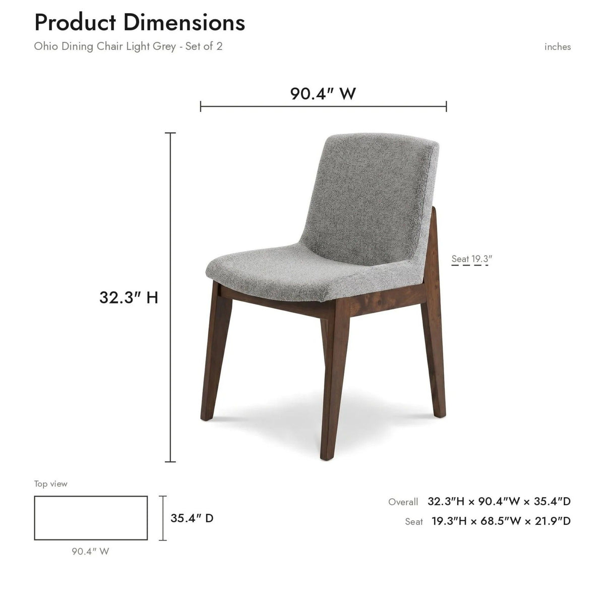 Crystal - Upholstered Dining Chair (Set of 2) - Ego Home Furniture