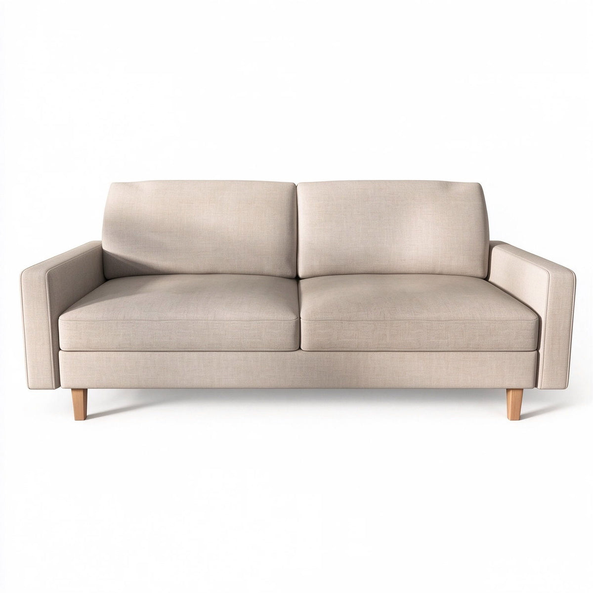 Couch, 3 Seat Sofa With Removable Cushion - Beige - Ego Home Furniture