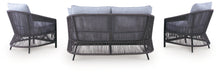 Load image into Gallery viewer, Bridges Beach - Loveseat, Lounge Chairs, Table Set (Set of 4) - Gray
