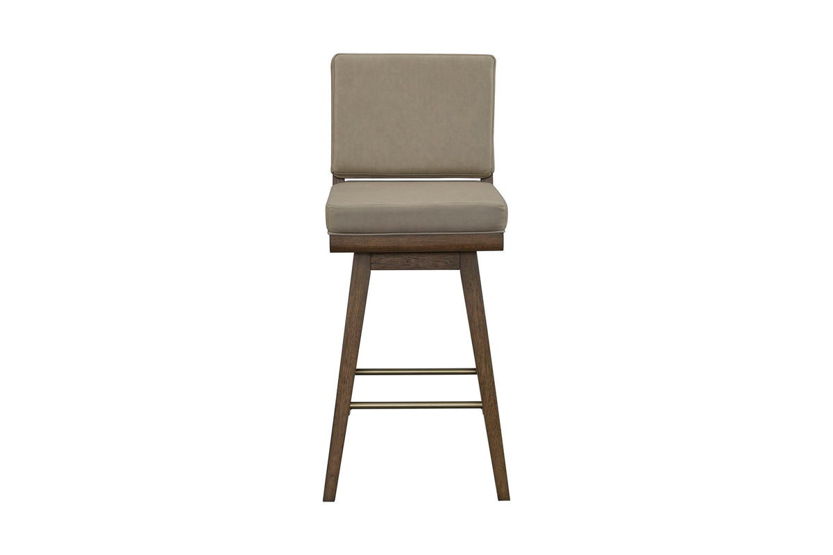 Elure - Leather Swivel Bar Stool (Set of 2)