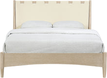 Load image into Gallery viewer, Santos - Vegan Leather Headboard And Wood Bed - Waxed Natural Frame
