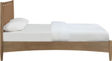 Load image into Gallery viewer, Santos - Vegan Leather Headboard And Wood Bed - Waxed Brown Frame
