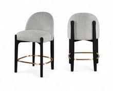 Load image into Gallery viewer, Torino - Counter Stool With Brushed Black Base
