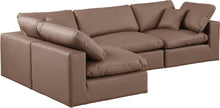 Load image into Gallery viewer, Comfy - 4 Piece Faux Leather Modular Armless Sectional
