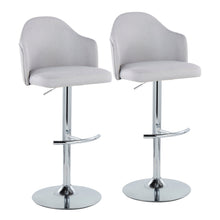 Load image into Gallery viewer, Ahoy - Contemporary Adjustable Barstool With Swivel With Rounded T Footrest (Set of 2)
