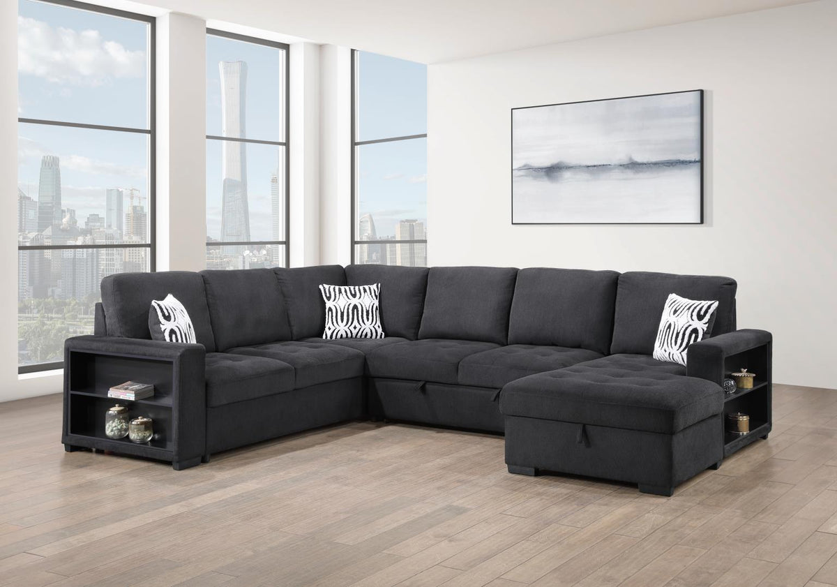 U274 - Storage Ottoman - Black