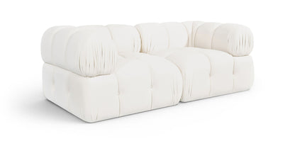 Orin - Velvet Performance Fabric Upholstered 2 Piece Modular Sofa (2 Corner Chairs)
