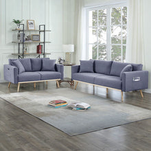 Load image into Gallery viewer, Easton - Fabric Living Room Set With USB Charging Ports Pockets And Pillows (Set of 2)
