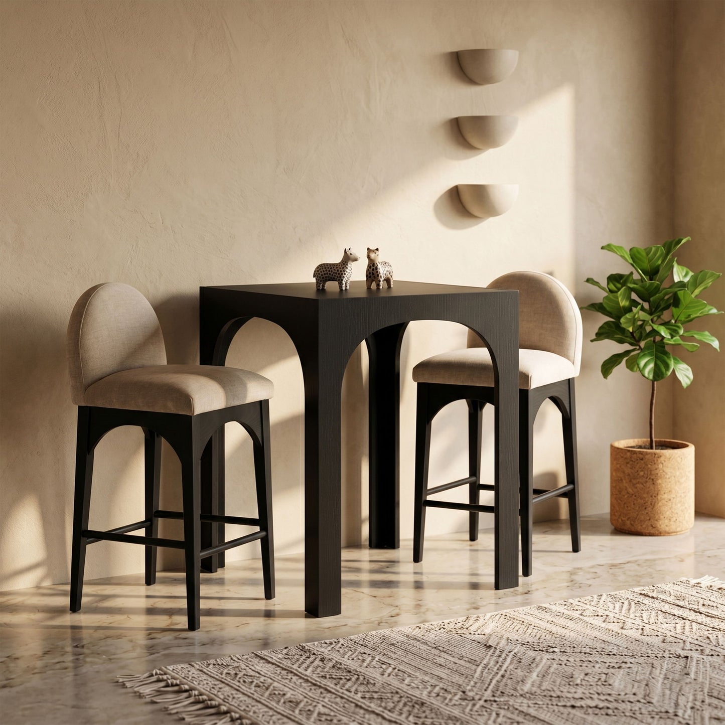 Waldorf - Tempered Glass Top Table