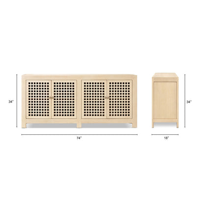 Alden - 4 Door Cabinet - White
