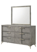 Load image into Gallery viewer, 6 Drawer Dresser Book Matched Veneers - Gray
